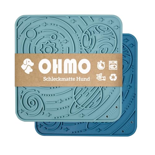 OHMO Schleckmatte Hund, Leckmatte für Welpen Katze - 2 Pcs Groß, für Haustier Angst Relief und langsam füttern, Lebensmittelqualität Silikon OHMO Schleckmatte Hund, Leckmatte für Welpen Katze - 2 Pcs Groß, für Haustier Angst Relief und langsam füttern, Lebensmittelqualität Silikon von OHMO