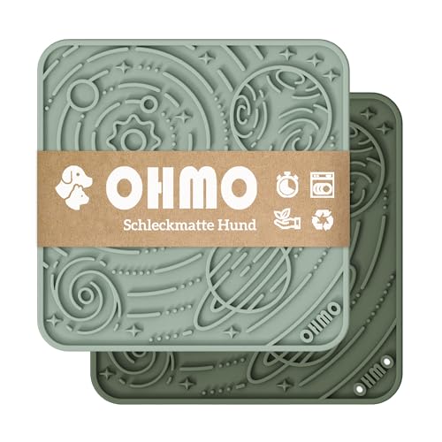 OHMO Schleckmatte Hund, Leckmatte für Welpen Katze - 2 Pcs Klein, für Haustier Angst Relief und langsam füttern, Lebensmittelqualität Silikon von OHMO
