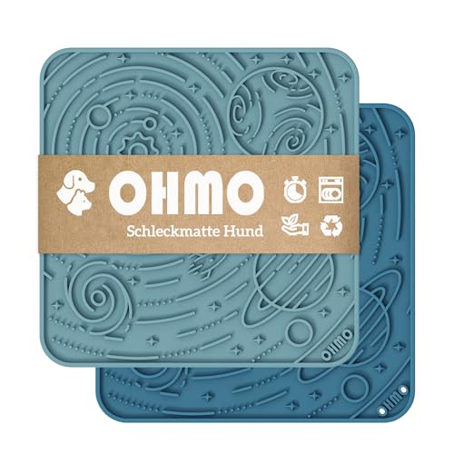 OHMO Schleckmatte Hund, Leckmatte für Welpen Katze - 2 Pcs Klein, für Haustier Angst Relief und langsam füttern, Lebensmittelqualität Silikon von OHMO
