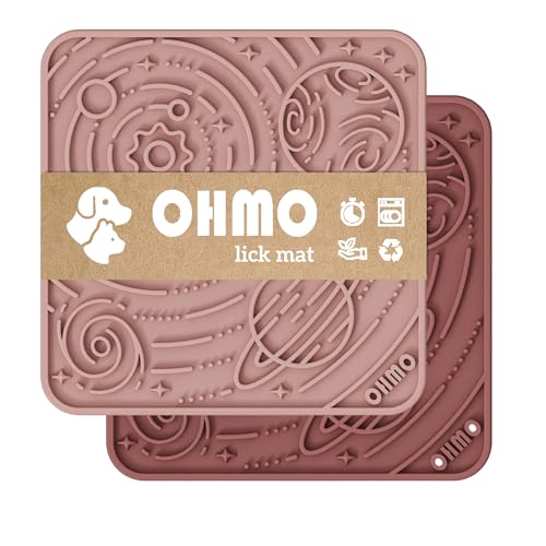 OHMO Schleckmatte Hund, Leckmatte für Welpen Katze - 2 Pcs Klein, für Haustier Angst Relief und langsam füttern, Lebensmittelqualität Silikon von OHMO