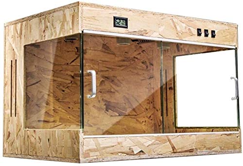 Tragbarer Amphibientank, Büro-Reptilien-Terrarium, Reptilien-Futterbox, Eidechsen-Spinnen-Schildkröten-Schlangenkäfig-Uhrtank von OHaGin