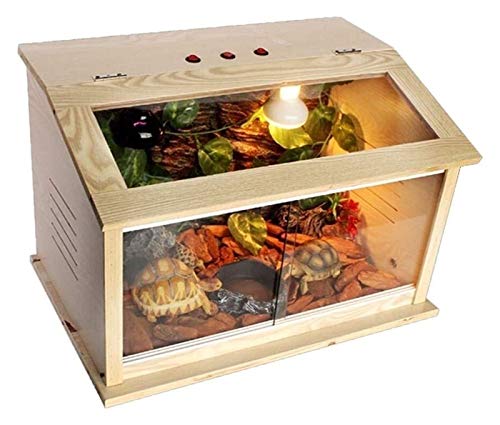 Zuchtbox für Amphibien, Büro-Reptilien-Terrarium, natürliche Reptilienbox, Amphibien-Reptilien-Eidechsen-Schildkröten-Schlangenkäfig-Uhrtank von OHaGin
