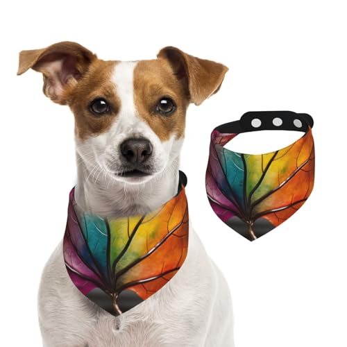 Doppelseitiges Hundehalstuch aus Baumwolle, für Mädchen und Jungen, waschbar, Ahornblätter, für kleine, mittelgroße und große Hunde, Katzen, Haustiere, Größe L Doppelseitiges Hundehalstuch aus Baumwolle, für Mädchen und Jungen, waschbar, Ahornblätter, für kleine, mittelgroße und große Hunde, Katzen, Haustiere, Größe L von OIBNKCN