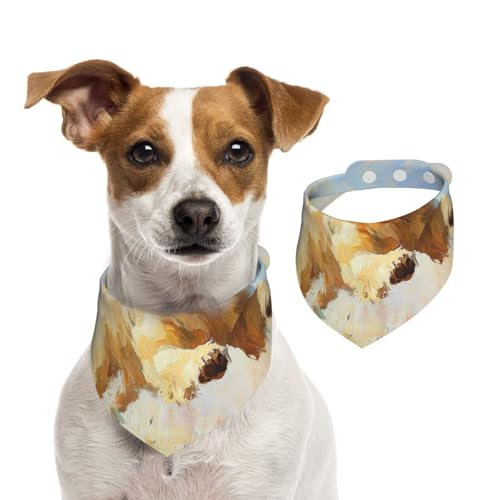 Doppelseitiges Hundehalstuch aus Baumwolle, für Mädchen und Jungen, waschbar, Golden Retriever, für kleine, mittelgroße und große Hunde, Katzen, Haustiere, Größe L Doppelseitiges Hundehalstuch aus Baumwolle, für Mädchen und Jungen, waschbar, Golden Retriever, für kleine, mittelgroße und große Hunde, Katzen, Haustiere, Größe L von OIBNKCN