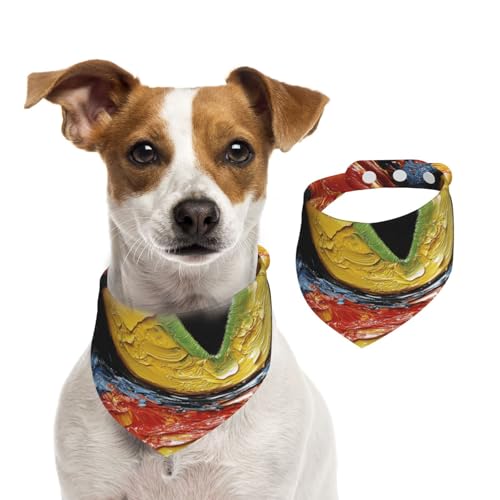 Doppelseitiges Hundehalstuch aus Baumwolle, für Mädchen und Jungen, waschbar, Motiv: The Mysterious Eyes, für kleine, mittelgroße und große Hunde, Katzen, Haustiere, klein Doppelseitiges Hundehalstuch aus Baumwolle, für Mädchen und Jungen, waschbar, Motiv: The Mysterious Eyes, für kleine, mittelgroße und große Hunde, Katzen, Haustiere, klein von OIBNKCN