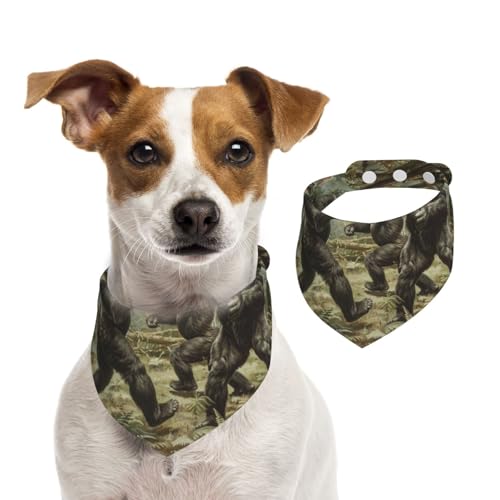 Doppelseitiges Hundehalstuch aus Baumwolle, für Mädchen und Jungen, waschbar, Schimpansen, die im Dschungel konkurrieren, für kleine, mittelgroße und große Hunde, Katzen, Haustiere, Größe M Doppelseitiges Hundehalstuch aus Baumwolle, für Mädchen und Jungen, waschbar, Schimpansen, die im Dschungel konkurrieren, für kleine, mittelgroße und große Hunde, Katzen, Haustiere, Größe M von OIBNKCN