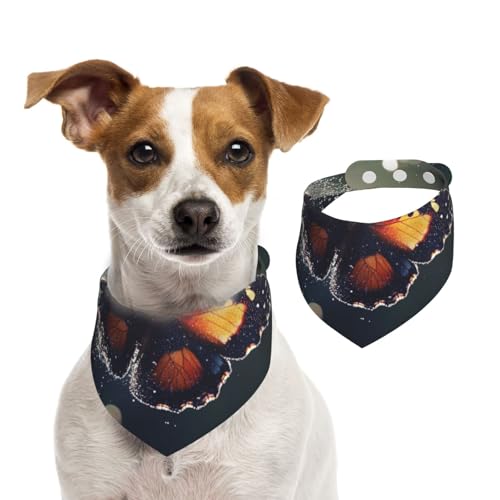 Doppelseitiges Hundehalstuch aus Baumwolle, für Mädchen und Jungen, waschbar, Schmetterlings-Motiv, Pollenschal, Lätzchen für kleine, mittelgroße und große Hunde, Katzen, Haustiere, Größe M Doppelseitiges Hundehalstuch aus Baumwolle, für Mädchen und Jungen, waschbar, Schmetterlings-Motiv, Pollenschal, Lätzchen für kleine, mittelgroße und große Hunde, Katzen, Haustiere, Größe M von OIBNKCN