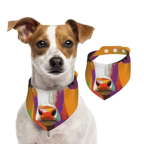 Doppelseitiges Hundehalstuch aus Baumwolle, für Mädchen und Jungen, waschbar, abstrakte Antilope, Kopftuch, Lätzchen für kleine, mittelgroße und große Hunde, Katzen, Haustiere, Größe M Doppelseitiges Hundehalstuch aus Baumwolle, für Mädchen und Jungen, waschbar, abstrakte Antilope, Kopftuch, Lätzchen für kleine, mittelgroße und große Hunde, Katzen, Haustiere, Größe M von OIBNKCN