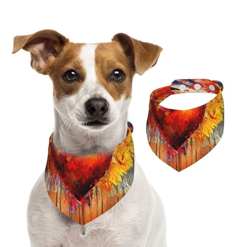 Doppelseitiges Hundehalstuch aus Baumwolle, für Mädchen und Jungen, waschbar, abstrakte Flügel der Liebe, für kleine, mittelgroße und große Hunde, Katzen, Haustiere, Größe L Doppelseitiges Hundehalstuch aus Baumwolle, für Mädchen und Jungen, waschbar, abstrakte Flügel der Liebe, für kleine, mittelgroße und große Hunde, Katzen, Haustiere, Größe L von OIBNKCN