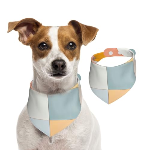 Doppelseitiges Hundehalstuch aus Baumwolle, für Mädchen und Jungen, waschbar, buntes Karomuster, gespleißt, Lätzchen für kleine, mittelgroße und große Hunde, Katzen, Haustiere, Größe L Doppelseitiges Hundehalstuch aus Baumwolle, für Mädchen und Jungen, waschbar, buntes Karomuster, gespleißt, Lätzchen für kleine, mittelgroße und große Hunde, Katzen, Haustiere, Größe L von OIBNKCN
