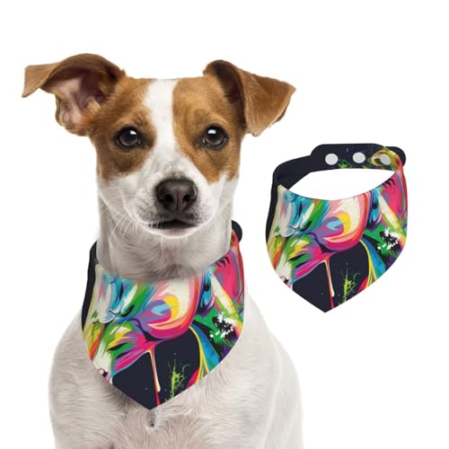 Doppelseitiges Hundehalstuch aus Baumwolle, für Mädchen und Jungen, waschbar, charmant, bunt, für kleine, mittelgroße und große Hunde, Katzen, Haustiere, Größe L Doppelseitiges Hundehalstuch aus Baumwolle, für Mädchen und Jungen, waschbar, charmant, bunt, für kleine, mittelgroße und große Hunde, Katzen, Haustiere, Größe L von OIBNKCN