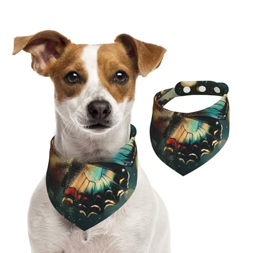 Doppelseitiges Hundehalstuch aus Baumwolle, für Mädchen und Jungen, waschbar, der leuchtende Schmetterling der Prüfung, für kleine, mittelgroße und große Hunde, Katzen, Haustiere, Größe L Doppelseitiges Hundehalstuch aus Baumwolle, für Mädchen und Jungen, waschbar, der leuchtende Schmetterling der Prüfung, für kleine, mittelgroße und große Hunde, Katzen, Haustiere, Größe L von OIBNKCN