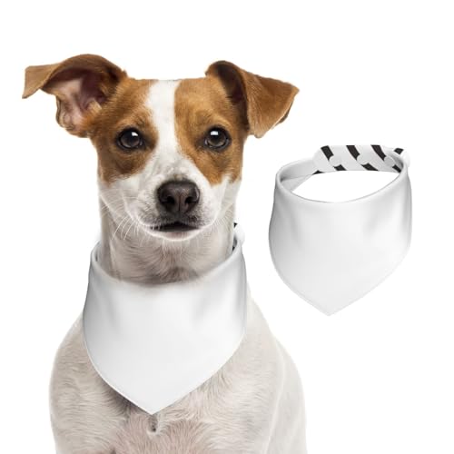 Doppelseitiges Hundehalstuch aus Baumwolle, für Mädchen und Jungen, waschbar, schwarz-weiß, Gitter9, für kleine, mittelgroße und große Hunde, Katzen, Haustiere, Größe S Doppelseitiges Hundehalstuch aus Baumwolle, für Mädchen und Jungen, waschbar, schwarz-weiß, Gitter9, für kleine, mittelgroße und große Hunde, Katzen, Haustiere, Größe S von OIBNKCN