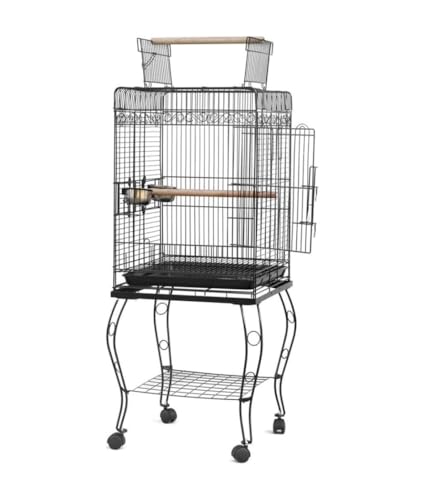 OISE ART STORE Trade Shop – Großer Vogelkäfig aus Stahl, 2 Stangen für Papageien, Kanarienvögel und Sittiche OISE ART STORE Trade Shop – Großer Vogelkäfig aus Stahl, 2 Stangen für Papageien, Kanarienvögel und Sittiche von OISE ART STORE