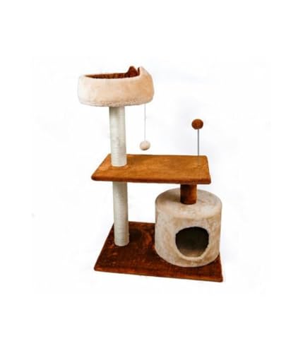OISE ART STORE Trade Shop - Kratzbaum H für Katzen 56 x 41 x H.87 cm, strapazierfähig, stabiler Plüschstoff - OISE ART STORE Trade Shop - Kratzbaum H für Katzen 56 x 41 x H.87 cm, strapazierfähig, stabiler Plüschstoff - von OISE ART STORE