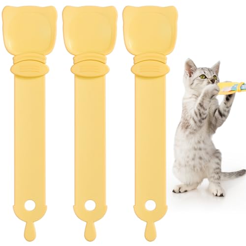 Katzen-Leckerli-Quetschlöffelspender - Multifunktionaler leckbarer Nasskatzen-Leckerli-Spender für Katzen-Flüssigkeitssnack, Katzenfütterung, Futteraufbewahrung und einfaches Aufhängen von Katzen-Leckerli-Quetschlöffelspender - Multifunktionaler leckbarer Nasskatzen-Leckerli-Spender für Katzen-Flüssigkeitssnack, Katzenfütterung, Futteraufbewahrung und einfaches Aufhängen von von OKAMMY