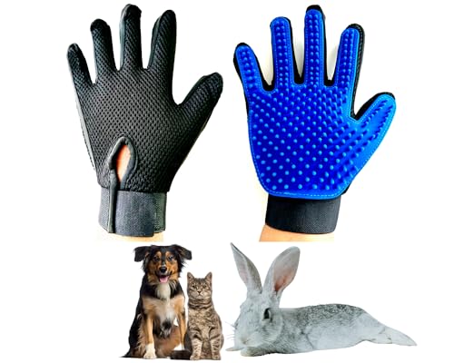 OKAPI PET Pflegehandschuhe für Katzen und Hunde, Waschlappen, Pfotenreinigung, Bürsten für langes und kurzes Haar, für Welpen oder Katzen, Massagezubehör, Haarfänger von OKAPI PET