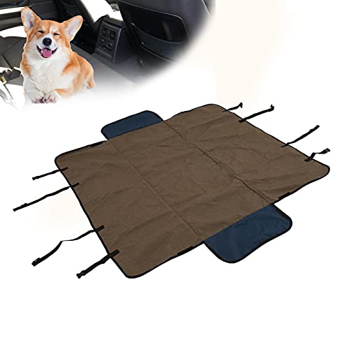 OKAT Auto-Rücksitzmatte, Kratzfeste Auto-Tierabdeckung wasserdicht für kleine, mittlere und große Haustiere(Brown) von OKAT