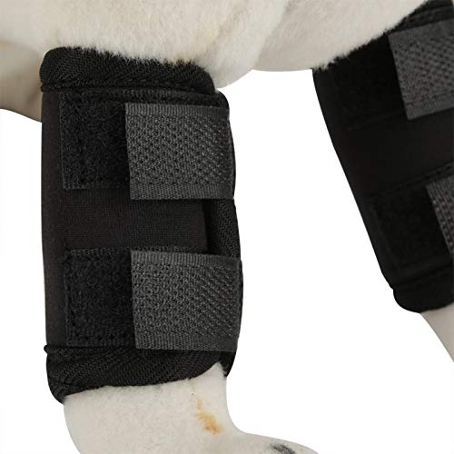 OKAT Hundebeinbandage, 1 Paar Hundekniebandage, Hundebeinbandage, Hundebeinbandage, für Hund reduzieren chronische Entzündungen Haustier für Cover Wunde(Black, S, 12) von OKAT