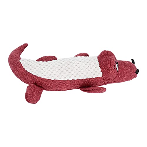 OKAT Vocal Hundespielzeug, Krokodilspielzeug ungiftig, Haushaltssafe für Welpen(rot) von OKAT