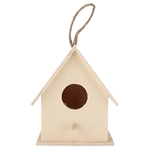 OKAT Vogelhäuschen Kit, Composite Board Durable Holz Vogelhaus DIY Vogelnest für Garten für Wild zum Bewohnen für Wildvögel(Groß mit Hanfseil Nr. 6, Blau) von OKAT