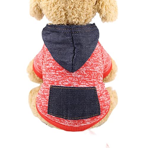 Haustier-Hundebekleidung für kleine und mittelgroße Hundewelpen, Haustier-Overall, Chihuahua, Haustierkleidung, Mops, Welpen, Kleidung, Hundekleidung, Rot2, M von OKGD