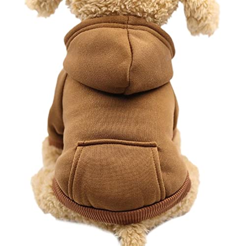 Haustier-Hundekleidung für kleine Hundekleidung, warme Kleidung, Hundemantel, Welpen-Outfit, Haustierkleidung, großer Hund, Kapuzenpullover, Chihuahua-Kaffee, M von OKGD