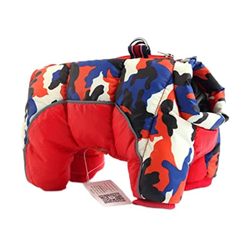 Hundebekleidung für den Winter, warm, dick, für kleine und mittelgroße Hunde, wasserdicht, französische Bulldogge, Chihuahua, Haustierkleidung, Rot, XXXL Hundebekleidung für den Winter, warm, dick, für kleine und mittelgroße Hunde, wasserdicht, französische Bulldogge, Chihuahua, Haustierkleidung, Rot, XXXL von OKGD