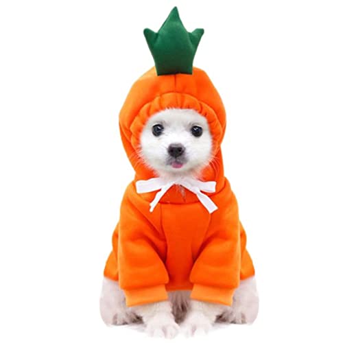 Niedliche Obstform Hundekleidung Winter Warm Hoodie Haustierkleidung Kleine Hund Bulldogge Chihuahua Mantel Welpe Katze Outfit-Orange, S von OKGD