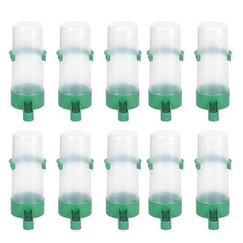 10 Stück Vogel-Wasserflaschen, automatische Vogelfutter-Wasserspender, Kunststoff-Vogelfarm-Viehtränkenbehälter, Vogelzubehör-Futterspender für Papageien, Wellensittiche, 10 Stück Vogel-Wasserflaschen, automatische Vogelfutter-Wasserspender, Kunststoff-Vogelfarm-Viehtränkenbehälter, Vogelzubehör-Futterspender für Papageien, Wellensittiche, von OKJHFD