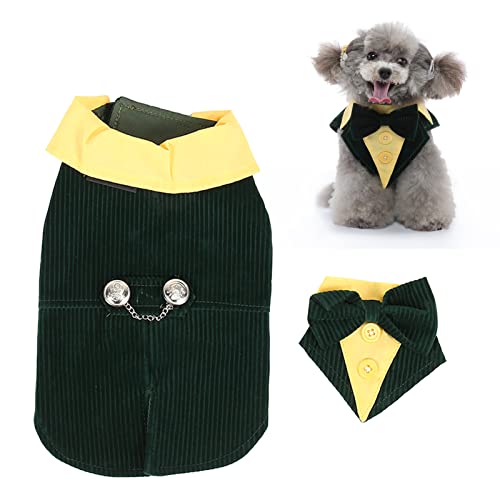 Hundeanzug-Kostüm, formelle Hunde-Fliege, Hundehalstuch für Hochzeit, Party, Halloween, Geburtstag, Cosplay, weicher, bequemer Hundeanzug mit abnehmbarem Fliege-Halsband für (M) von OKJHFD