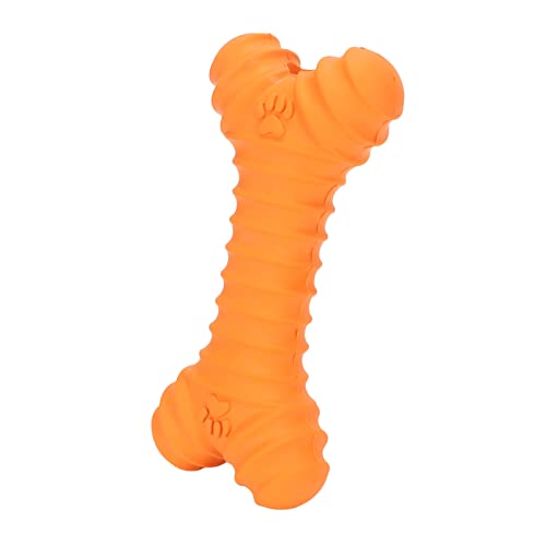 Juguete para masticar cepillo de dientes para Perros, juguete para masticar para Perros, dentición para cachorros, mordedor de látex, chirriante, masticable cómodo para masticar mascotas (Orange) von OKJHFD