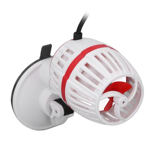 OKJHFD Aquarium circulating Pump Frequency Conversion Silent Fish Tank Diving Wave Generator 12V ABS 6x11cm 4-Speed Variable Speed (White) von OKJHFD