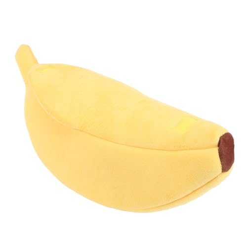 OKJHFD Banana Katzenbett 60x20x17cm gelb abnehmbar waschbar niedliche lustige Fruchtform Hundebett für Haustiere unter 2,5 kg von OKJHFD