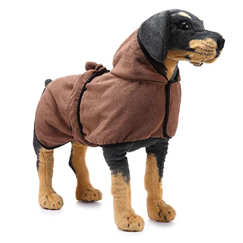 OKJHFD Dog Robe for After Bath, Dog Towel Bathrobe Strong Absorbent Soft Warm Pet Dog Drying Coat with Waistband for Cats and Dogs of All Breeds (M) von OKJHFD