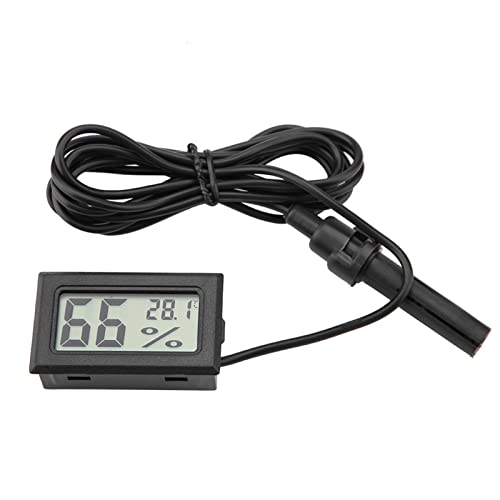 OKJHFD Eingebettetes Mini-LCD-Thermometer, Hygrometer-Feuchtigkeitstemperaturmonitor mit externer Sonde für Inkubator, Reptilienpflanze, Humidor, Gitarrenkoffer, Gewächshaus OKJHFD Eingebettetes Mini-LCD-Thermometer, Hygrometer-Feuchtigkeitstemperaturmonitor mit externer Sonde für Inkubator, Reptilienpflanze, Humidor, Gitarrenkoffer, Gewächshaus von OKJHFD