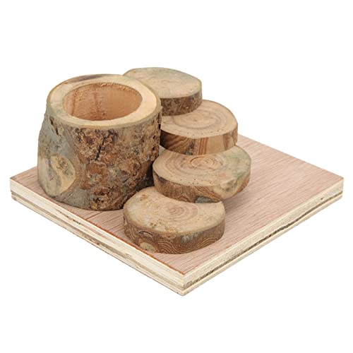 OKJHFD Hamster-Holznapf und Leiter, Hamster-Kletterplattform und Futternapf für kleine Haustierhamster, Streifenhörnchen und andere Kleintiere OKJHFD Hamster-Holznapf und Leiter, Hamster-Kletterplattform und Futternapf für kleine Haustierhamster, Streifenhörnchen und andere Kleintiere von OKJHFD