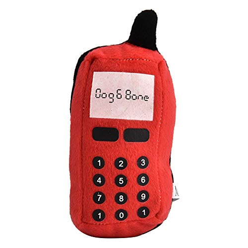 OKJHFD Quietschendes unzerstörbares Hundespielzeug, Rotes Handy Haustier Hundespielzeug Plüsch Interaktives Hundespielzeug für Haustiere Hunde Welpe Kleine Mittlere Große Hunde von OKJHFD
