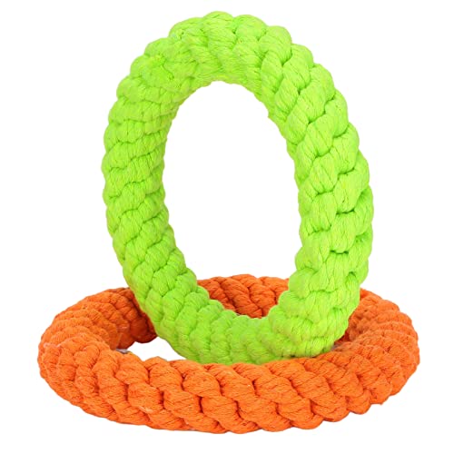OKJHFD Hundeseil-Ringspielzeug, Hundetrainingsspielzeug, 2 Ringe, Hundespielzeug, Baumwollseil, Hundekauspielzeug Zum Zahnen, Reinigen, Training Und Spielen Für Alle Welpenrassen OKJHFD Hundeseil-Ringspielzeug, Hundetrainingsspielzeug, 2 Ringe, Hundespielzeug, Baumwollseil, Hundekauspielzeug Zum Zahnen, Reinigen, Training Und Spielen Für Alle Welpenrassen von OKJHFD
