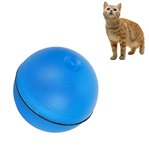 OKJHFD Interaktiver Katzenspielzeugball, 360 Grad automatisch rotierende rollende Bälle, Spielzeug, USB wiederaufladbar, LED-Licht, Unterhaltung, Haustier-Übungsjagd, Spielzeug, (Battery Model Blue) OKJHFD Interaktiver Katzenspielzeugball, 360 Grad automatisch rotierende rollende Bälle, Spielzeug, USB wiederaufladbar, LED-Licht, Unterhaltung, Haustier-Übungsjagd, Spielzeug, (Battery Model Blue) von OKJHFD