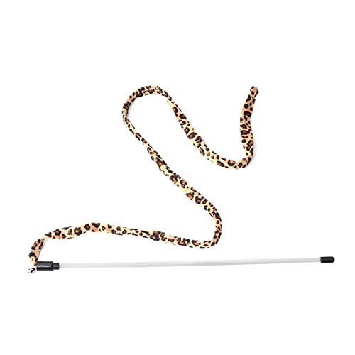OKJHFD Katzen-Federstab-Spielzeug, lustiges Katzenspielzeug, Teaser-Stick-Chaser-Zauberstab, Leopardenmuster-Schwanz, interaktives Katzen-Stick-Spielzeug mit Glocke für Indoor-Katzen, OKJHFD Katzen-Federstab-Spielzeug, lustiges Katzenspielzeug, Teaser-Stick-Chaser-Zauberstab, Leopardenmuster-Schwanz, interaktives Katzen-Stick-Spielzeug mit Glocke für Indoor-Katzen, von OKJHFD