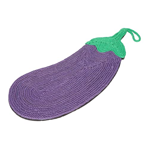 OKJHFD Sisal-Katzenkratzmatte, Auberginenform, verhindert Rutschen, Dicke Kätzchen-Kratzmatte, Teppich für Boden, Tisch und Tür von OKJHFD