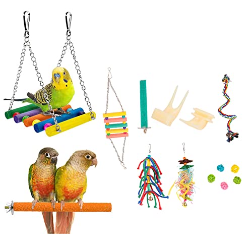 Spielzeug für Vögel, Papageien, Kauspielzeug aus Holz, attraktive und sichere Kauspielzeuge für Papageien, Wellensittiche, Nymphensittiche, Aras Spielzeug für Vögel, Papageien, Kauspielzeug aus Holz, attraktive und sichere Kauspielzeuge für Papageien, Wellensittiche, Nymphensittiche, Aras von OKJHFD