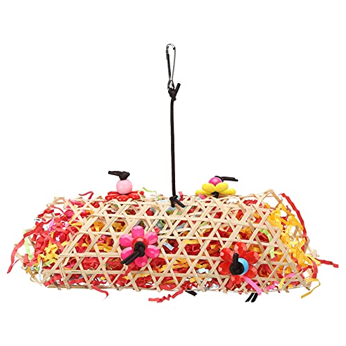 Vogel-Kauspielzeug, Papageien, Bambus-Papierweberei, Schaukel-Kauspielzeug, Haustier-Vogelkäfig, hängender Bissstreifen, Spielspielzeug für Sittiche, Nymphensittiche, Sittiche, Vogel-Kauspielzeug, Papageien, Bambus-Papierweberei, Schaukel-Kauspielzeug, Haustier-Vogelkäfig, hängender Bissstreifen, Spielspielzeug für Sittiche, Nymphensittiche, Sittiche, von OKJHFD