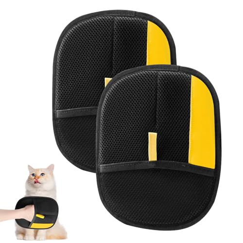 OKNIAO Tierhaarentferner, Tierhaarentferner, Elektrostatischer Tierhaarentferner, Handschuhe Tierhaarentfernung für Katze & Hunde, Wiederverwendbarer Tierhaarentferner Handschuh (2 Stück) von OKNIAO
