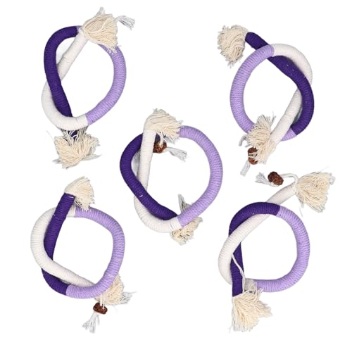 5-teiliges Katzenseil-Spielzeug, Kätzchen-Beißspielzeug, Kauspielzeug, Katzen, interaktives Katzenspielzeug für Katzen im Innenbereich, zum Kauen der Zähne, Reinigung, (Small Purple 50cm / 19.7in) 5-teiliges Katzenseil-Spielzeug, Kätzchen-Beißspielzeug, Kauspielzeug, Katzen, interaktives Katzenspielzeug für Katzen im Innenbereich, zum Kauen der Zähne, Reinigung, (Small Purple 50cm / 19.7in) von OKOVO