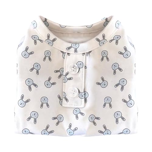 Hunde-Sommertuch, weiches, bequemes süßes Welpen-Kätzchen-Hunde-Shirt, dünnes Polyester-Welpen-Kätzchen-Hunde-Shirt mit niedlichem Kaninchen-Design für Zuhause (XL) von OKOVO