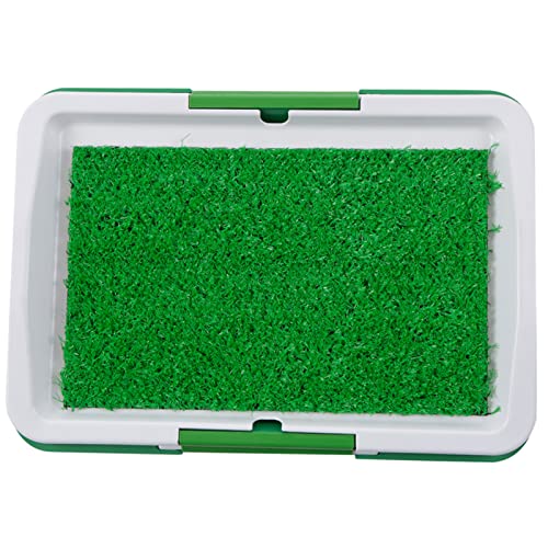 OKOVO Dog Toilet Tray with Artificial Grass Protable Puppy Toilet Training Mat for Indoor/Outdoor, The Tray Provides Excellent Slip for Dogs of OKOVO Dog Toilet Tray with Artificial Grass Protable Puppy Toilet Training Mat for Indoor/Outdoor, The Tray Provides Excellent Slip for Dogs of von OKOVO