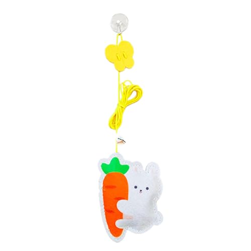 OKOVO Katzenspielzeug zum Aufhängen an der Tür, einziehbares, verstellbares elastisches Seil-Teaser-Spielzeug, interaktives Tür-Kätzchen-Teaser-Spielzeug, Jagdsport, (Felt Rabbit (Built in Catnip)) OKOVO Katzenspielzeug zum Aufhängen an der Tür, einziehbares, verstellbares elastisches Seil-Teaser-Spielzeug, interaktives Tür-Kätzchen-Teaser-Spielzeug, Jagdsport, (Felt Rabbit (Built in Catnip)) von OKOVO