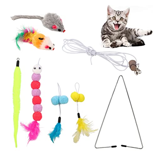 OKOVO Katzenspielzeug zum Aufhängen an der Tür, verstellbar, lustig, selbstspielend, interaktives Katzenspielzeug zum Aufhängen, selbstspielende Jagdübungen, unterhaltsames OKOVO Katzenspielzeug zum Aufhängen an der Tür, verstellbar, lustig, selbstspielend, interaktives Katzenspielzeug zum Aufhängen, selbstspielende Jagdübungen, unterhaltsames von OKOVO